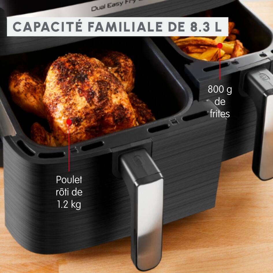 Dual Easy Fry & Grill EZ905B20 Air fryer - 8 programmes - 5,2L + 3,1L