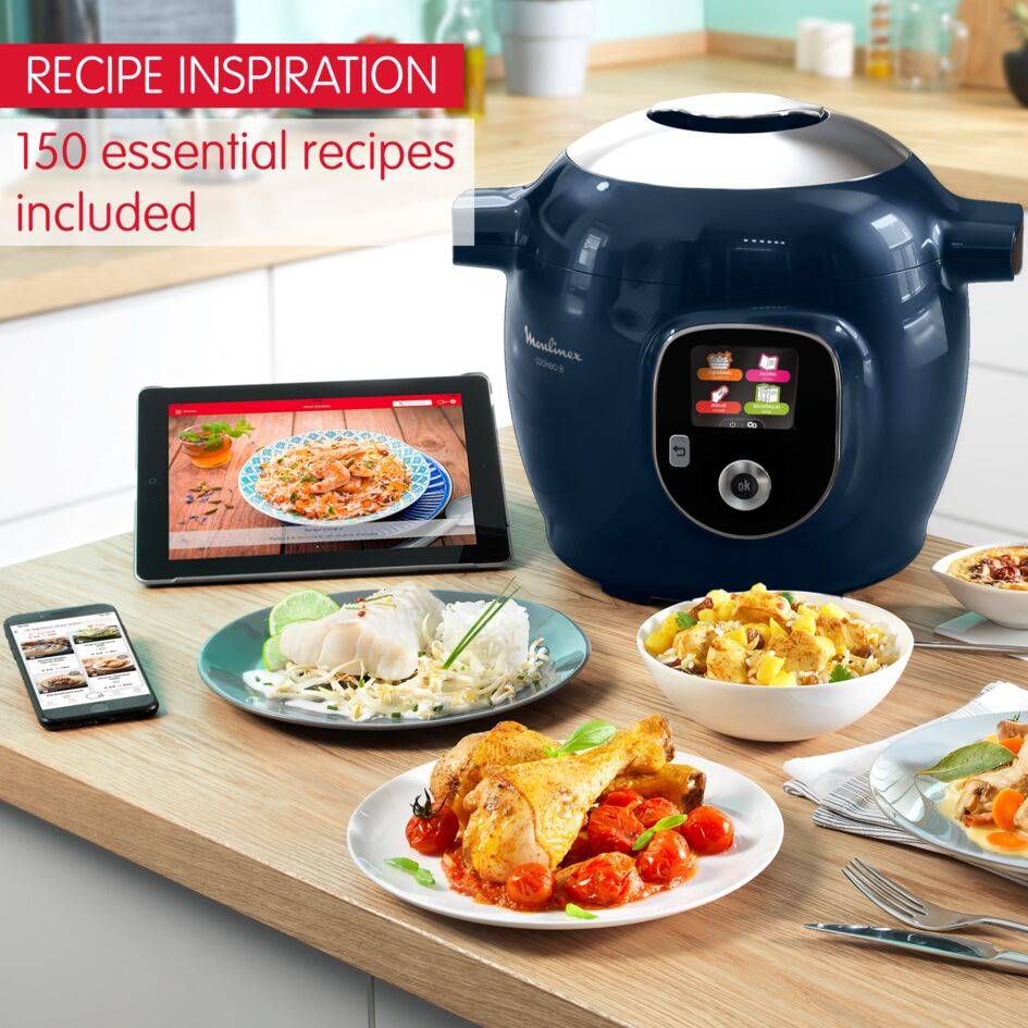 Cookeo+ CE851410 Multicuiseur intelligent haute pression - 6 programmes - 150 recettes