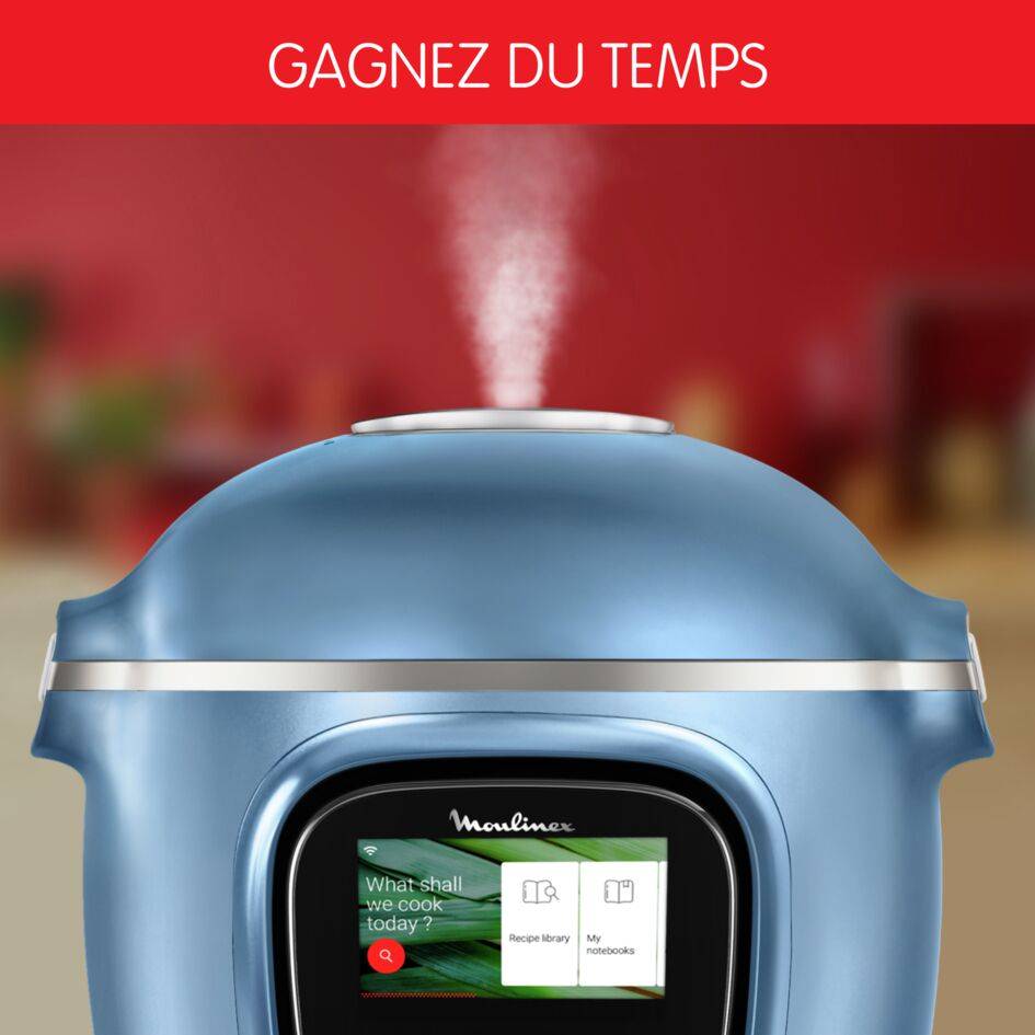 Cookeo Touch Wifi CE912411 Multicuiseur intelligent haute pression - 13 programmes - Recettes illimitées - Connecté