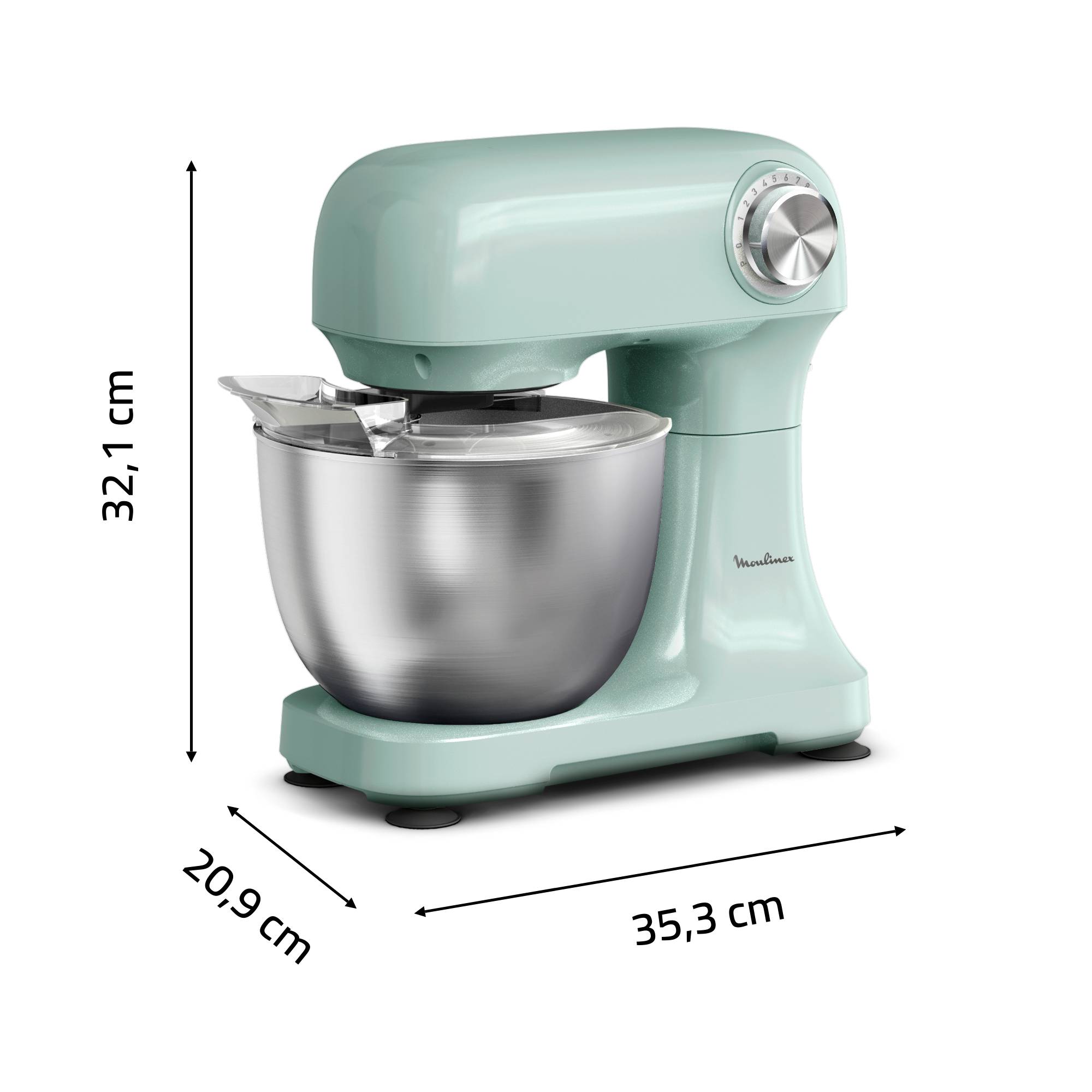 Bake Easy QA1403F0 Robot pâtissier - 500W - kit de patisserie - 3,5L - 12 vitesses