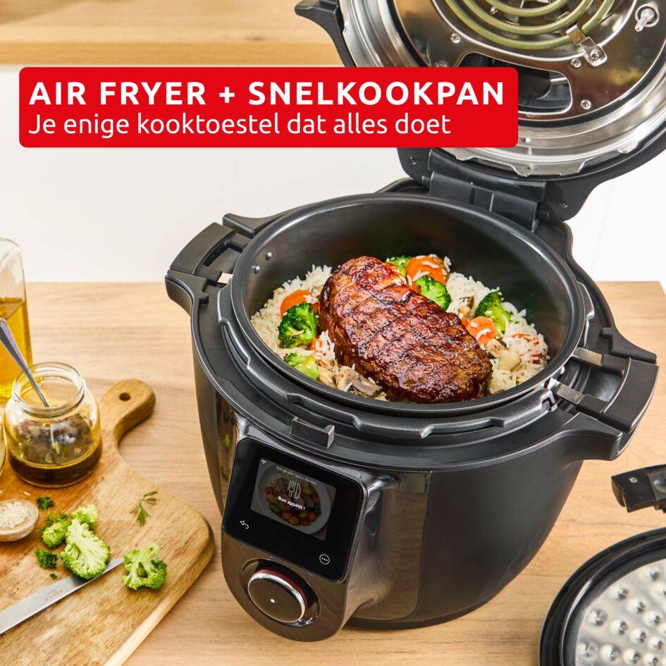 Cookeo Infinity CE9828F0 Intelligente hogedruk multicooker + air fryer - 20 programma's - Oneindig aantal recepten - Geconnecteerd