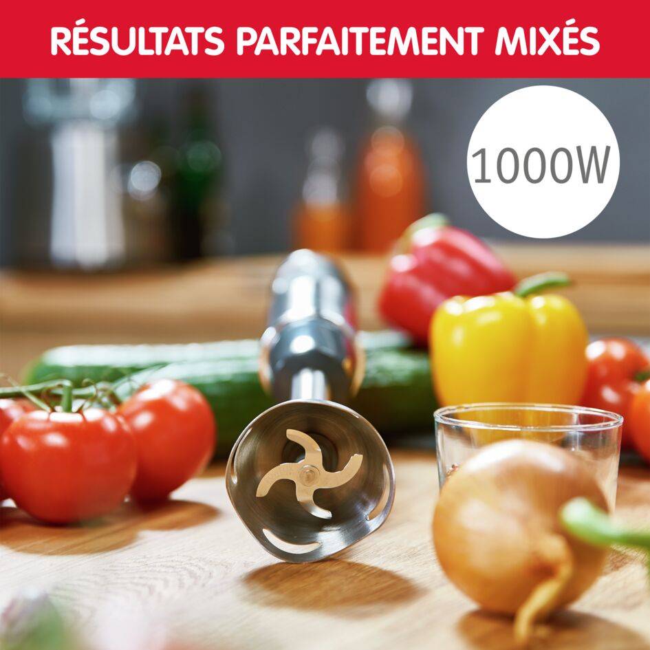QuickChef DD655810 Mixeur plongeant - 1.000W - 4 accessoires