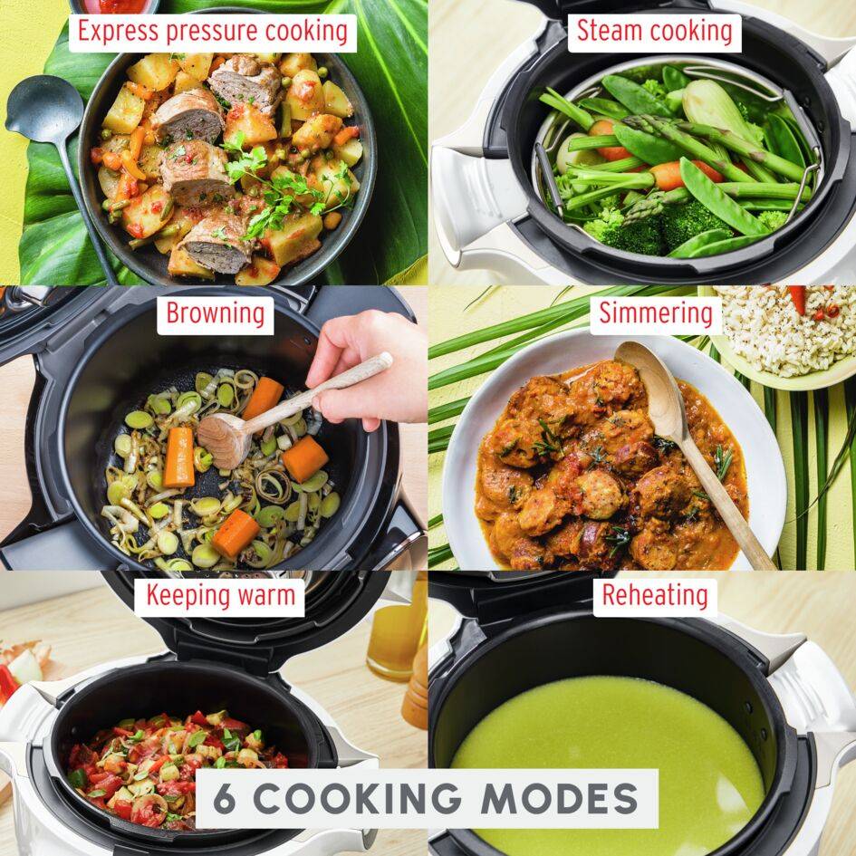 Cookeo Mini CE880410 Multicuiseur intelligent haute pression - 6 programmes - 150 recettes