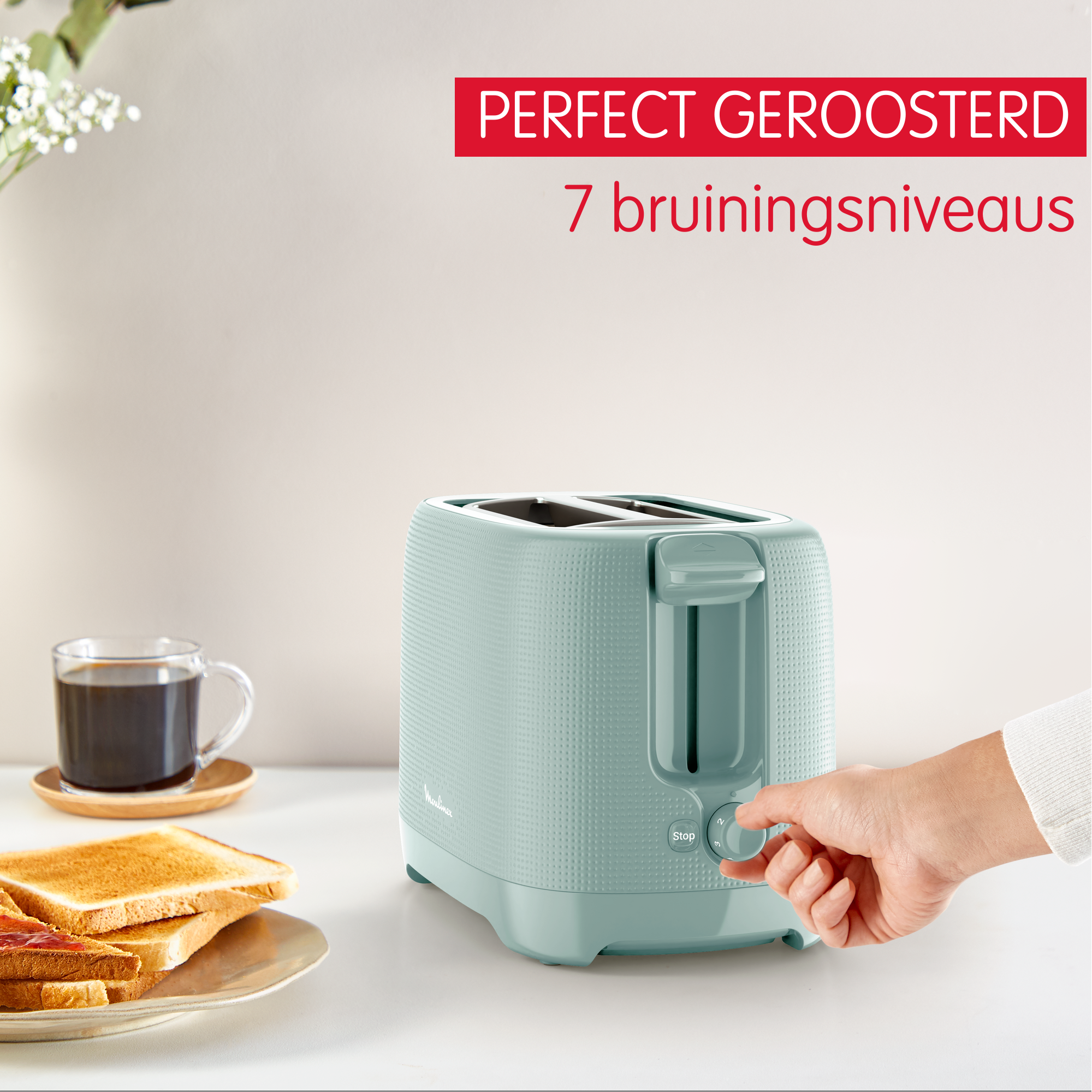 MORNING broodrooster met 2 gleuven