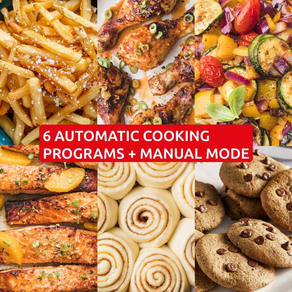 Dual Easy Fry Crispy Stack EZ7528F0 Verticale airfryer – 8 programma’s – 6L + 4L