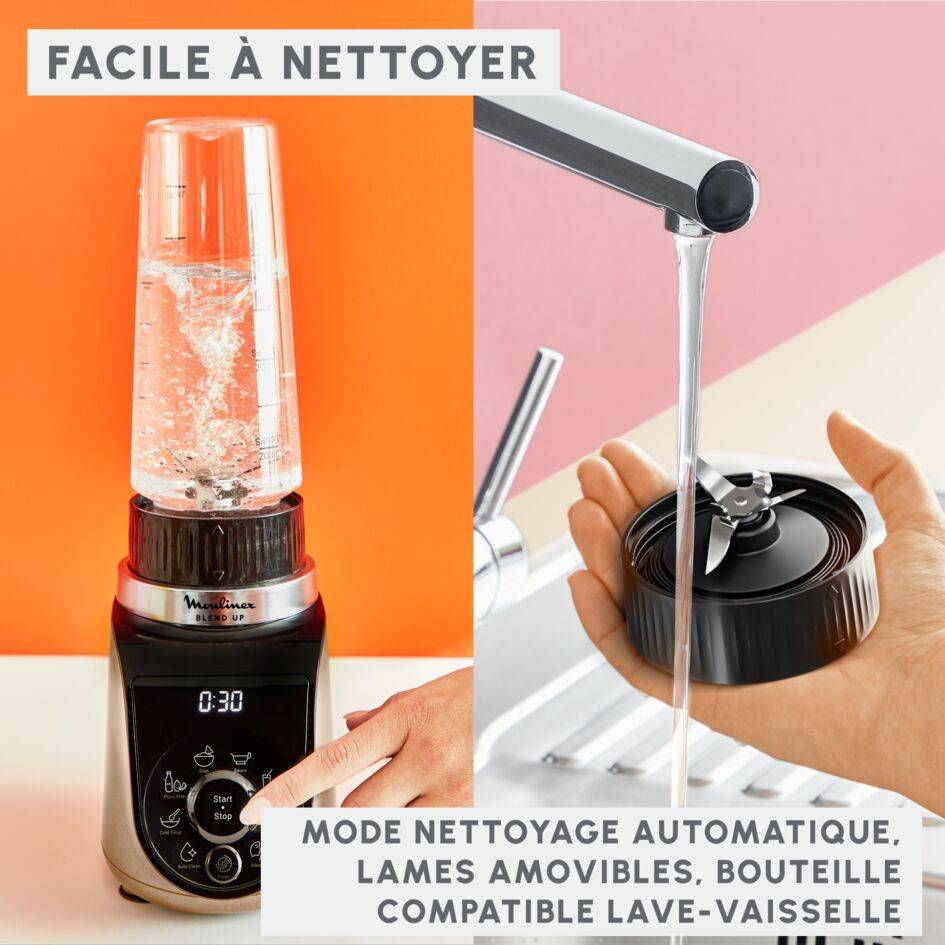 Blend Up, Mini blender puissant, 1&nbsp;000&nbsp;W, 8&nbsp;programmes automatiques