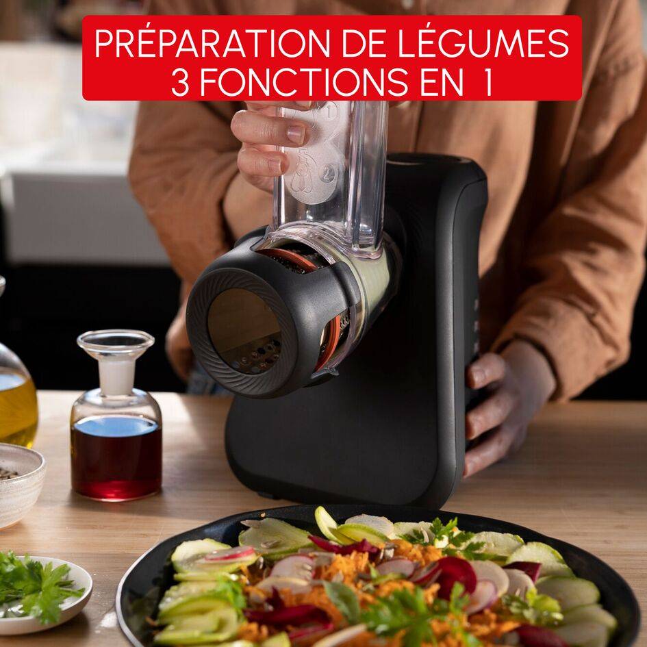 Fresh Express Intention DJ77EN10 Coupe-légumes - 150W- 3 accessoires