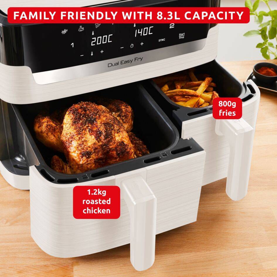 Dual Easy Fry EZ901AF0 Air fryer - 6 programmes - 8L - Collection spéciale Ivoire