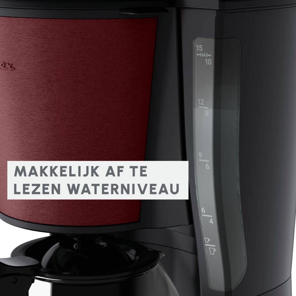 Subito, filterkoffiezetapparaat, optionele warmhoudfunctie, modern ontwerp, zwart en tannine