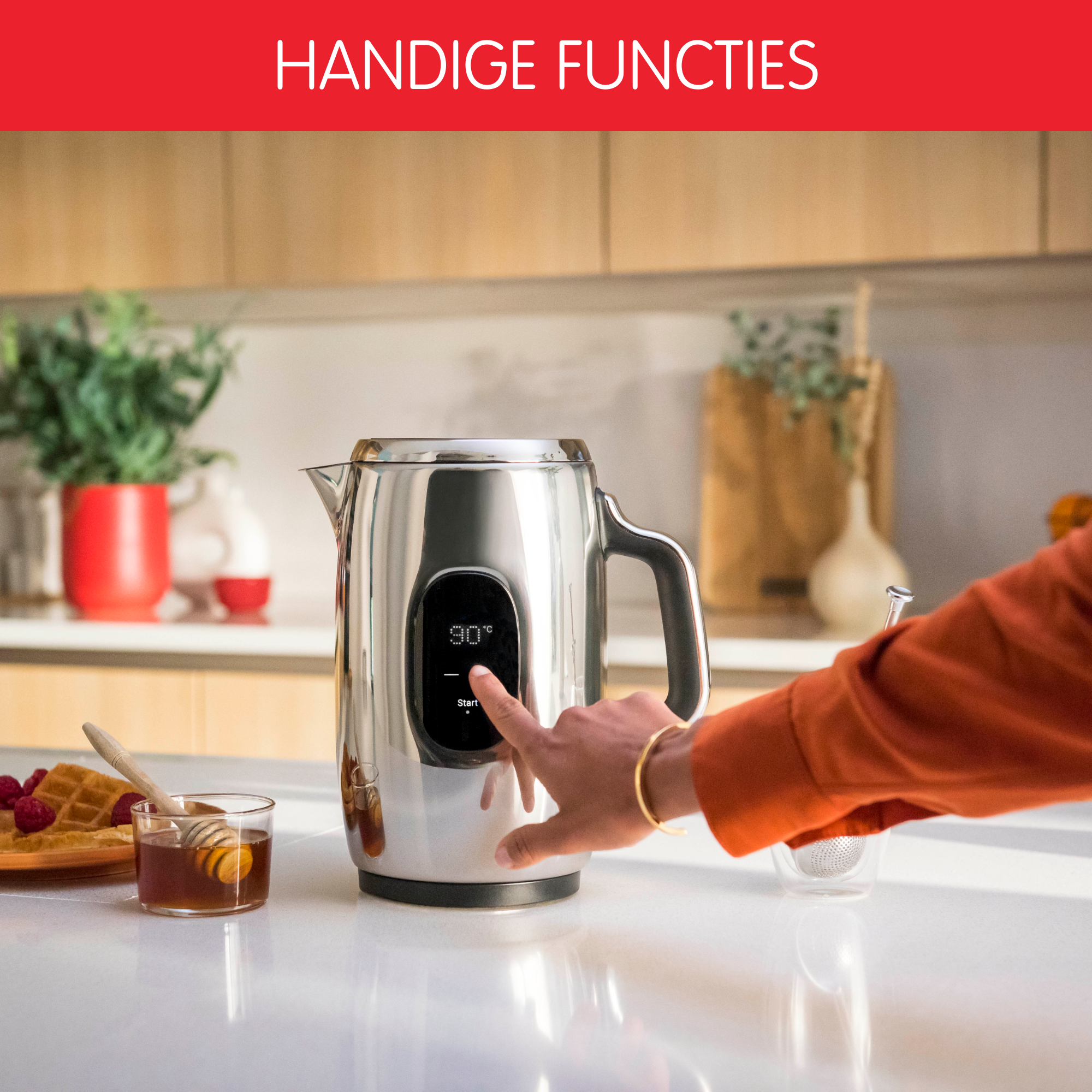 Majestuo BY883D10 Waterkoker - 1,5L - 9 temperaturen