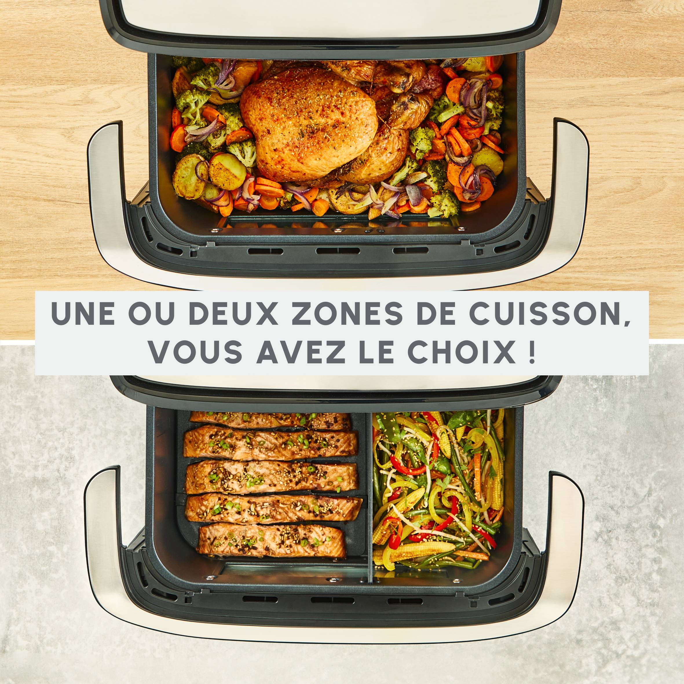 Dual Easy Fry Flex EZ9228F0  Air fryer Flex - 7 programmes - 9L