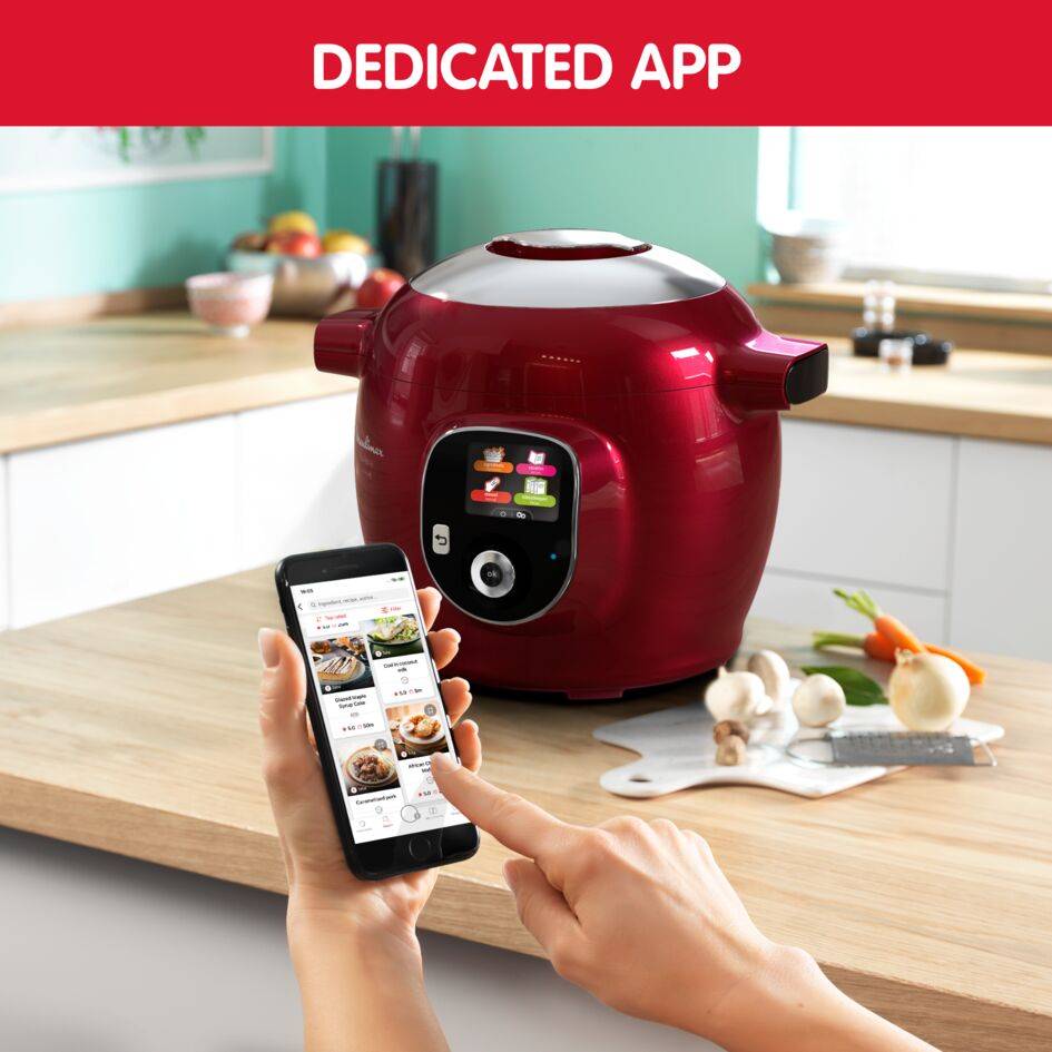 Cookeo+ Connect CE86F510 Intelligente hogedruk multicooker - 6 programma's - Oneindig aantal recepten - Geconnecteerd