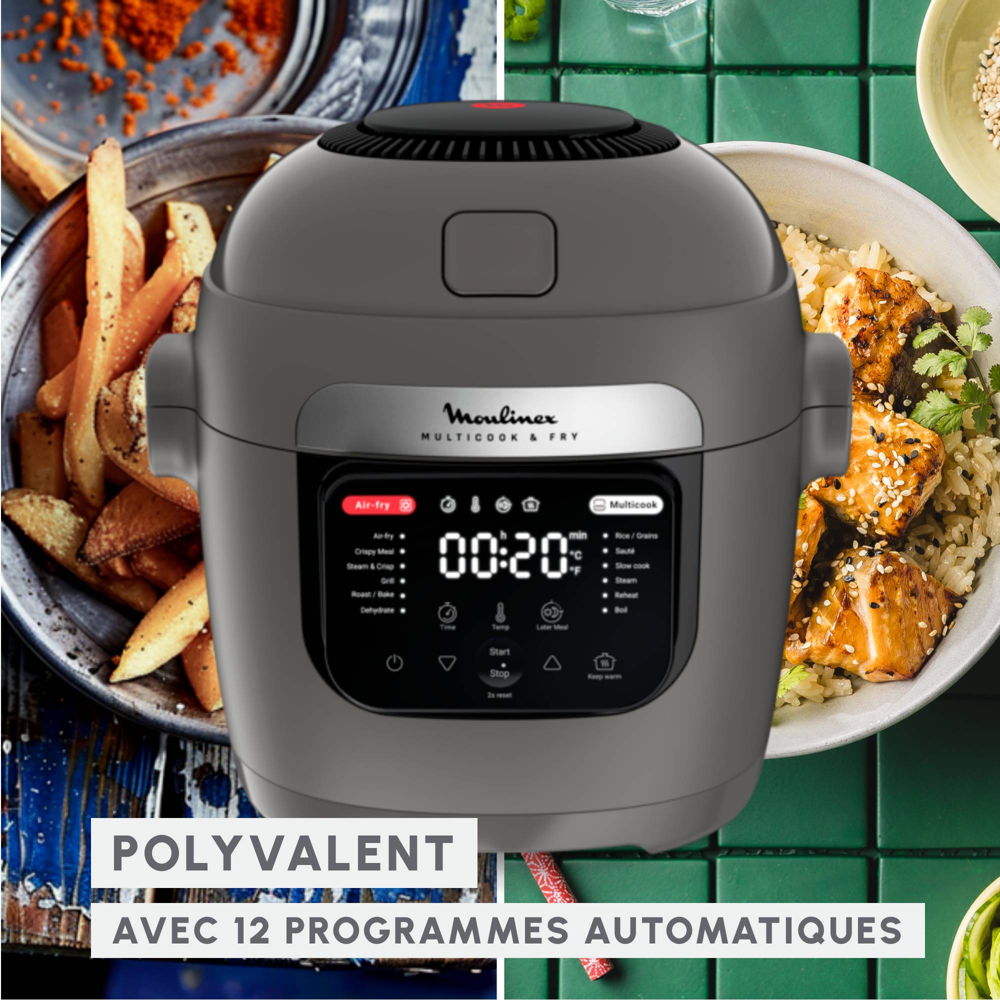 Multicook & Fry MZ730BF0 Multicuiseur et air fryer - 12 programmes - 4 accessoires