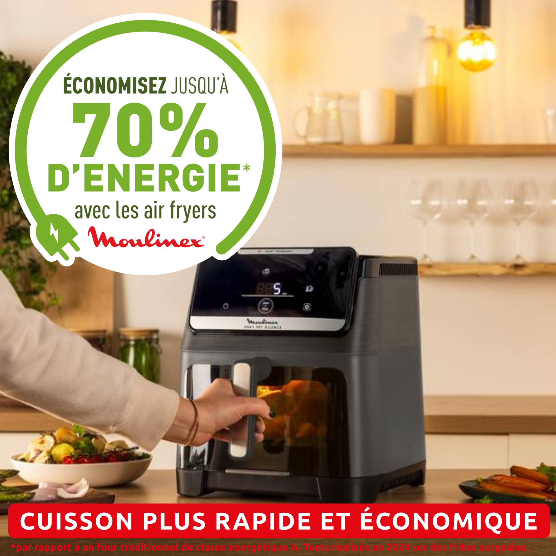 Easy Fry Silence XXL EZ846HF0 Air fryer - 10 programmes - 7L - Technologie Silencieuse