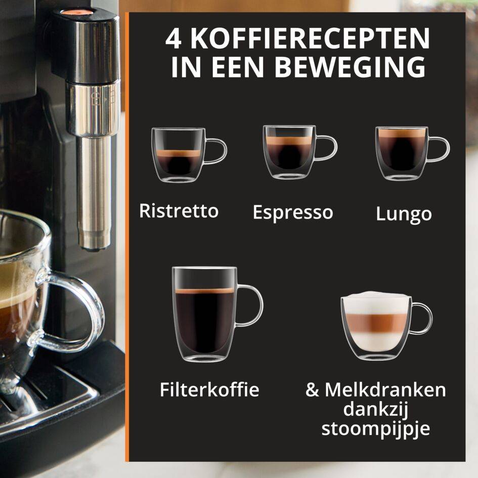 Intensity EA5028E0 Volautomatische espressotoestel - 4 koffierecepten - 1,7 L