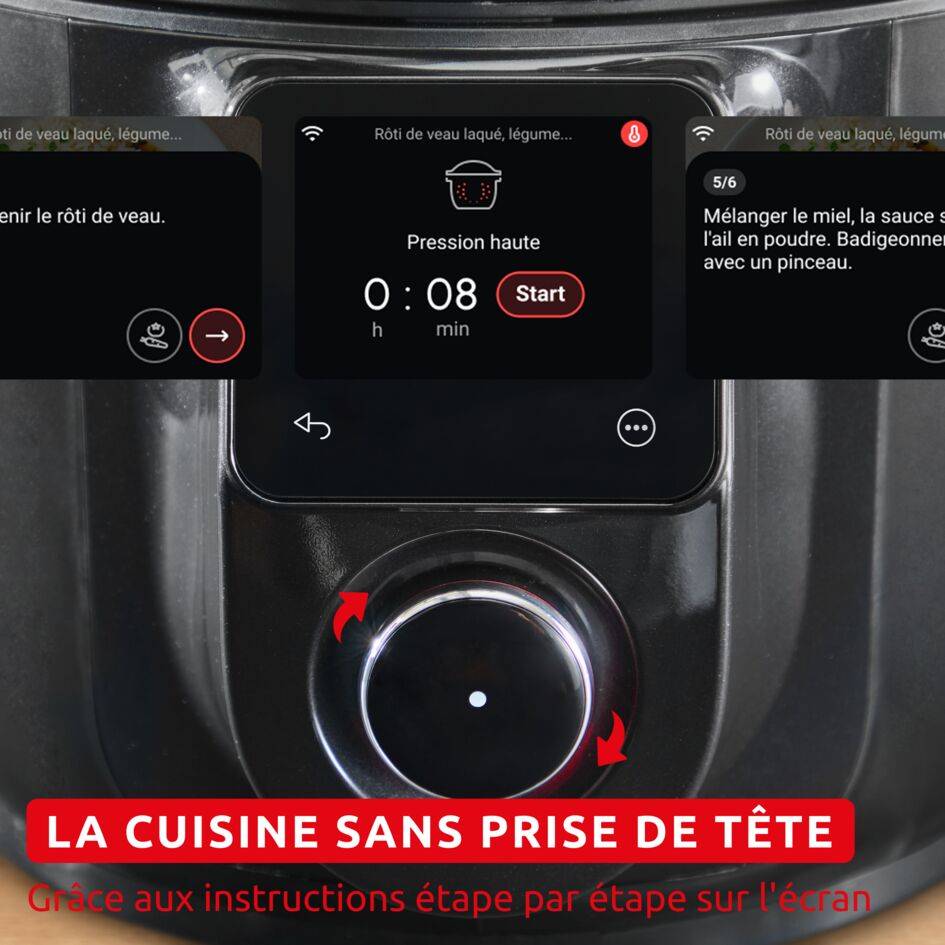 Cookeo Infinity CE9828F0 Multicuiseur intelligent haute pression + air fryer - 20 programmes - Recettes illimitées - Connecté