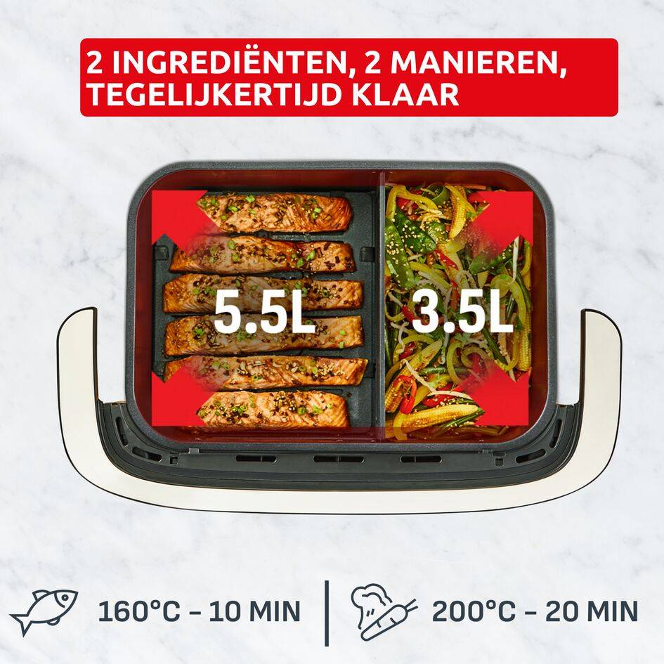 Dual Easy Fry Flex Infrared EZ9288F0 Air fryer - 7 programma's - 9L