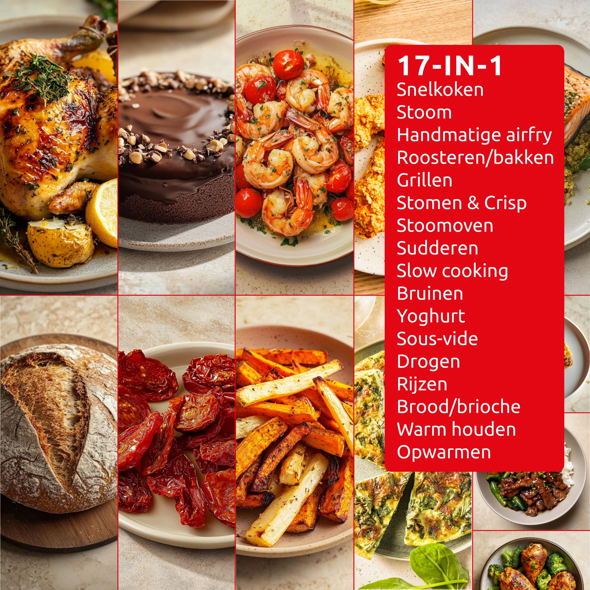 Cookeo Infinity CE97GUF0 Intelligente hogedruk multicooker + air fryer - 17 programma's - Oneindig aantal recepten - Geconnecteerd