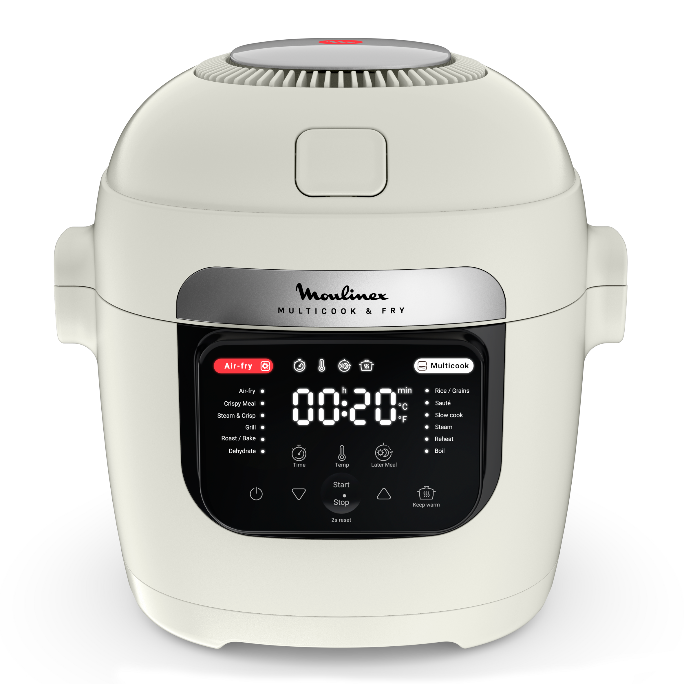 Multicook & Fry, heteluchtfriteuse en multicooker, 12 automatische programma's, knapperige resultaten