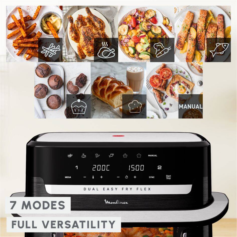 Dual Easy Fry Flex EZ9228F0 Air fryer - 7 programma's - 9L