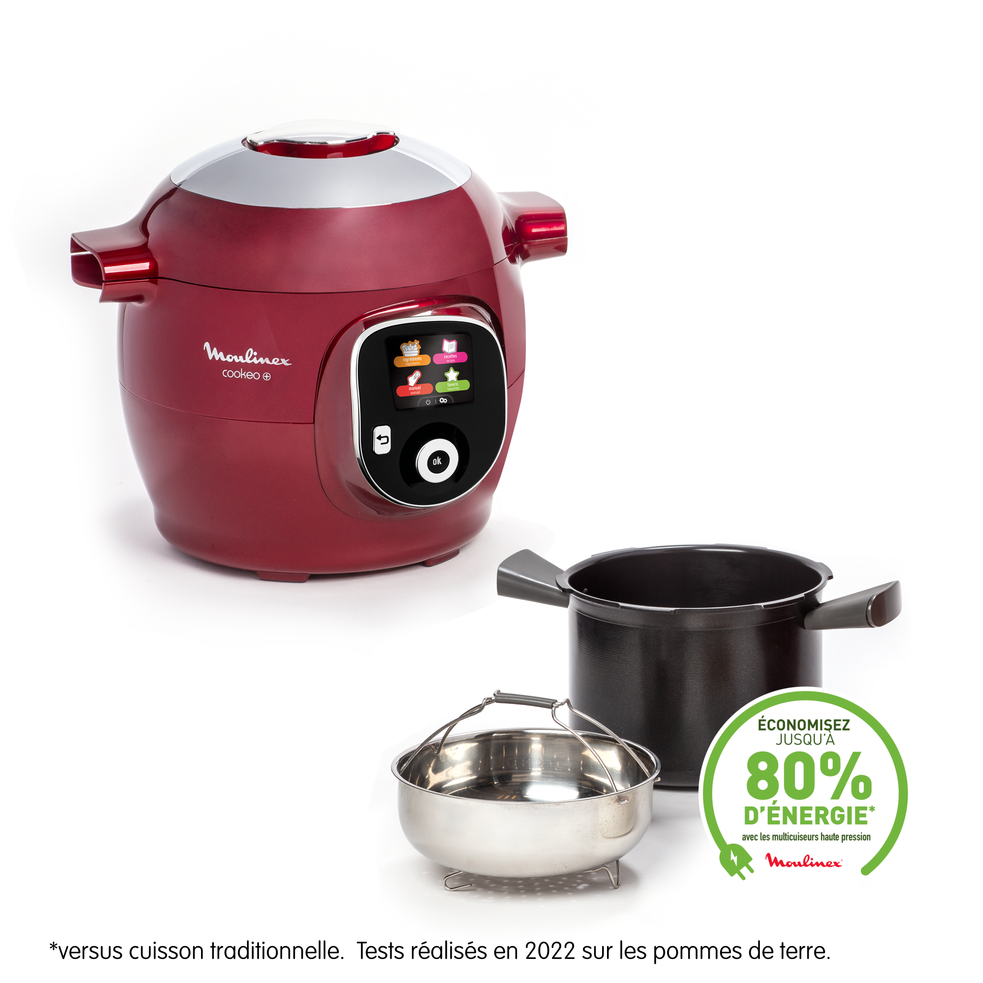 Cookeo+ CE85B510 Multicuiseur intelligent haute pression - 6 programmes - 180 recettes