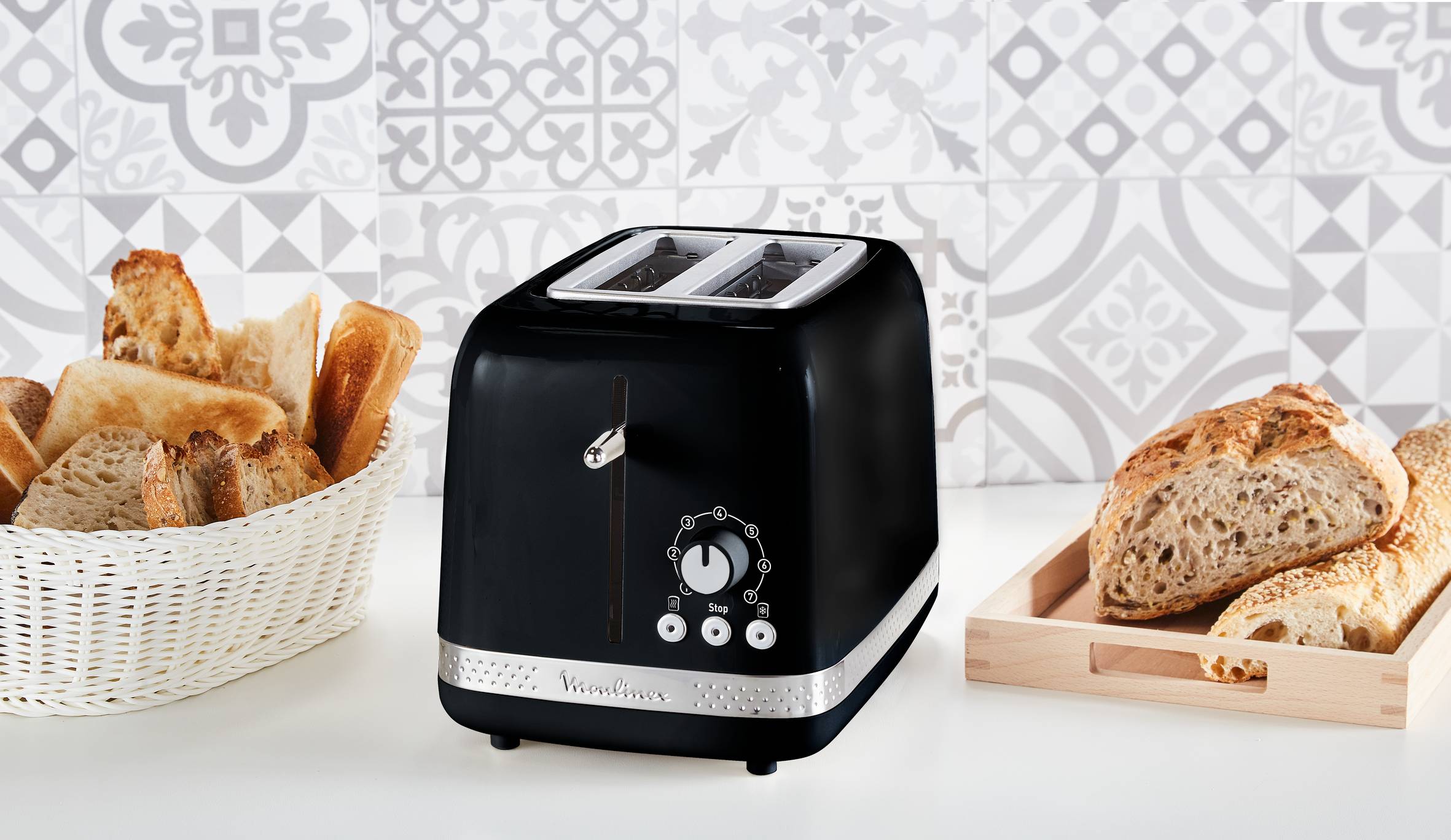 GRILLE-PAIN SOLEIL NOIR À 2 FENTES LT301810