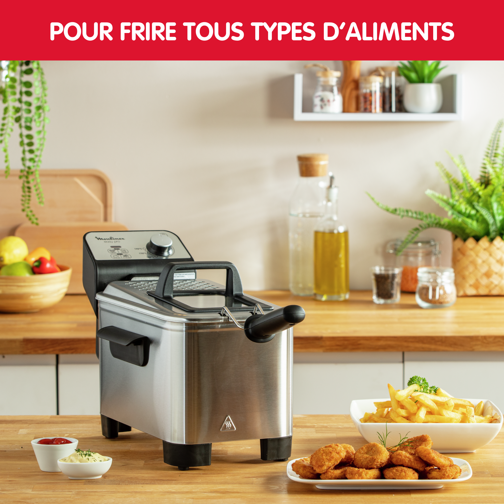 Easy Pro AM338070 Friteuse - 2.200W - 1,2 kg de frites