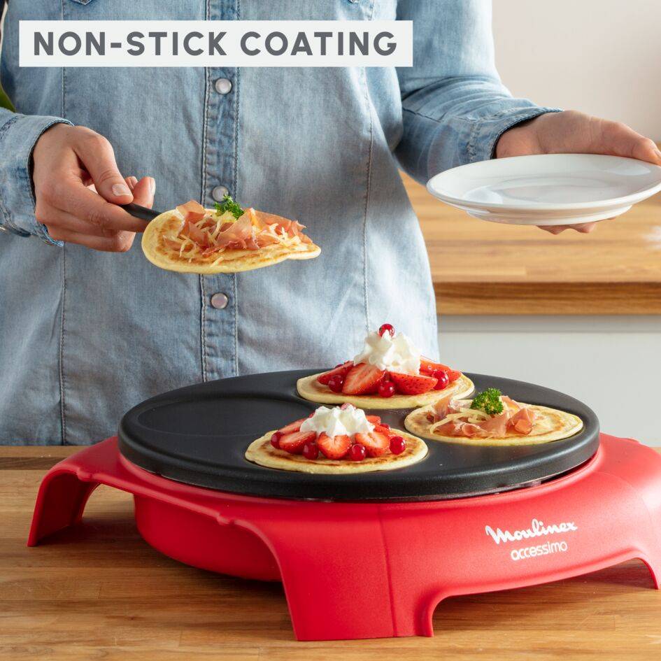 Accessimo PY312511 4 Appareil à crêpes - 4 empreintes + 5 accessoires