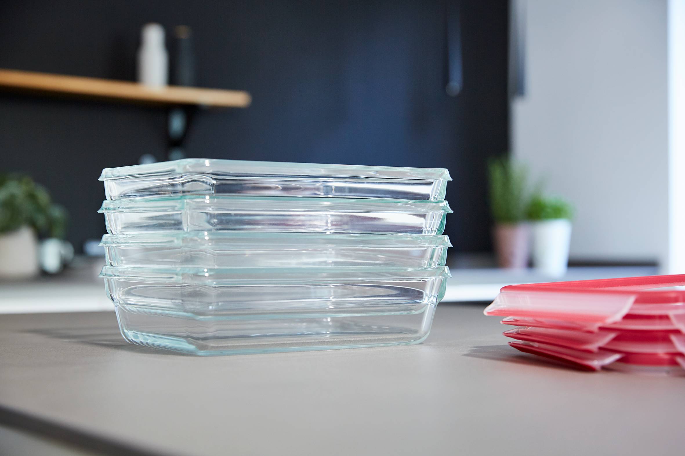 MasterSeal Glass N1051110 Set van 3 glazen bewaardozen - 0,45L