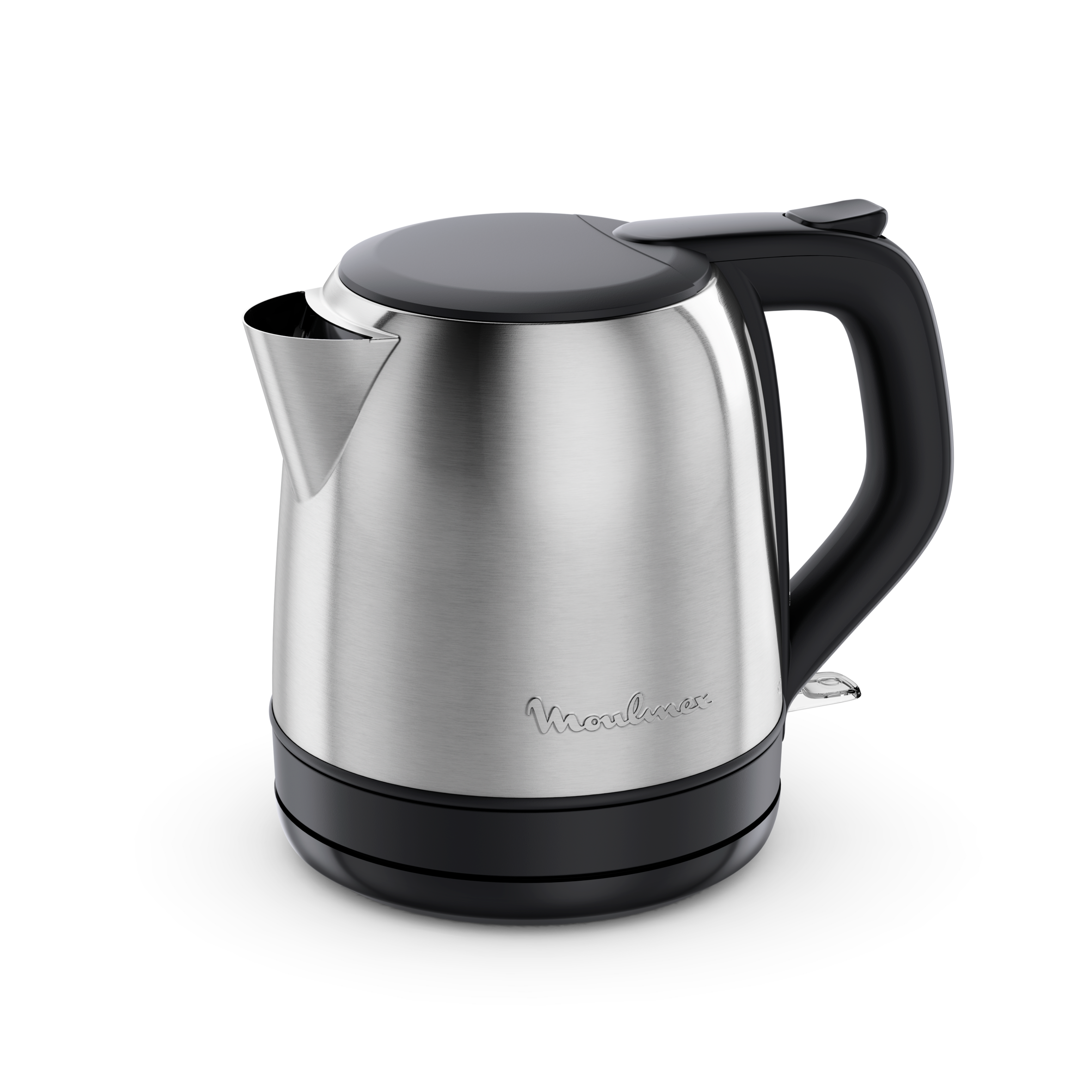 Subito, mini waterkoker, compact, roestvrij staal, met één hand te openen