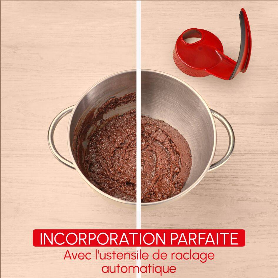 Bake Partner+ QA5458F1 Robot pâtissier - Balance intégré - 1100W - 5 accessoires - 4,6L - 8 vitesses