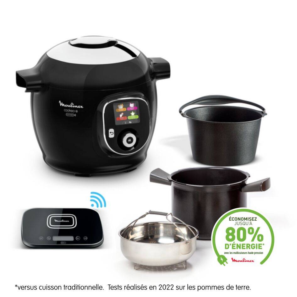 Cookeo+ Grameez CE859800 Multicuiseur intelligent haute pression - 6 programmes - Recettes illimitées - Balance connectée