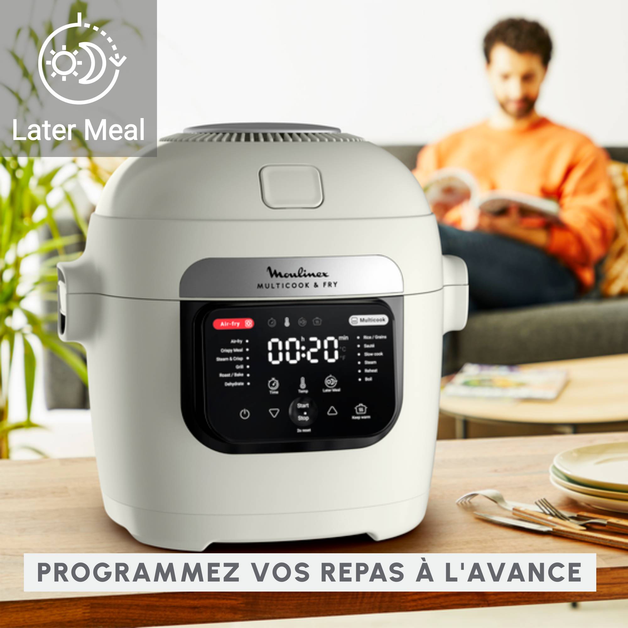 Multicuiseur et friteuse à air Multicook & Fry, 12&nbsp;programmes automatiques, Résultats croustillants