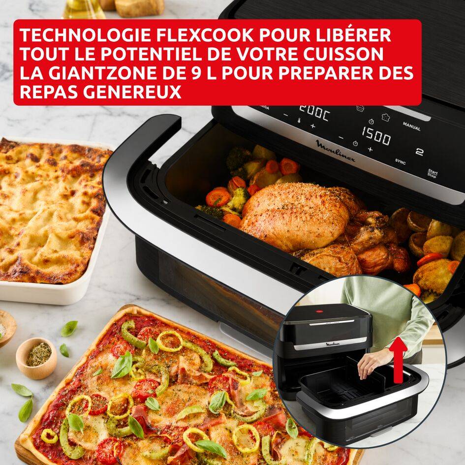 Dual Easy Fry Flex Infrared EZ9288F0 Air fryer Flex - 7 programmes - 9L