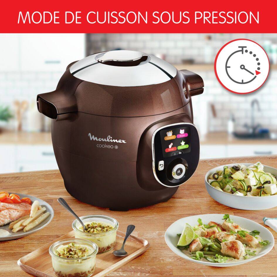 Cookeo+ CE851910 Multicuiseur intelligent haute pression - 6 programmes - 150 recettes