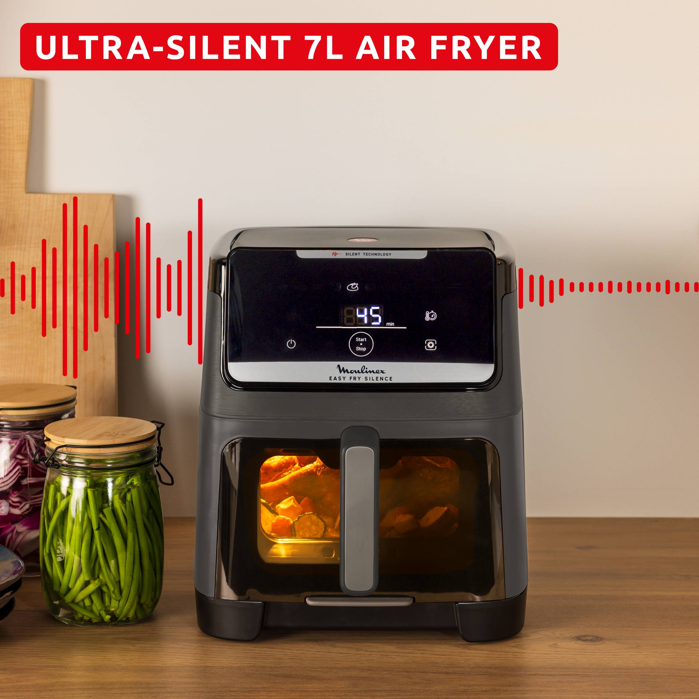 Easy Fry Silence XXL EZ846HF0 Air fryer - 10 programmes - 7L - Technologie Silencieuse