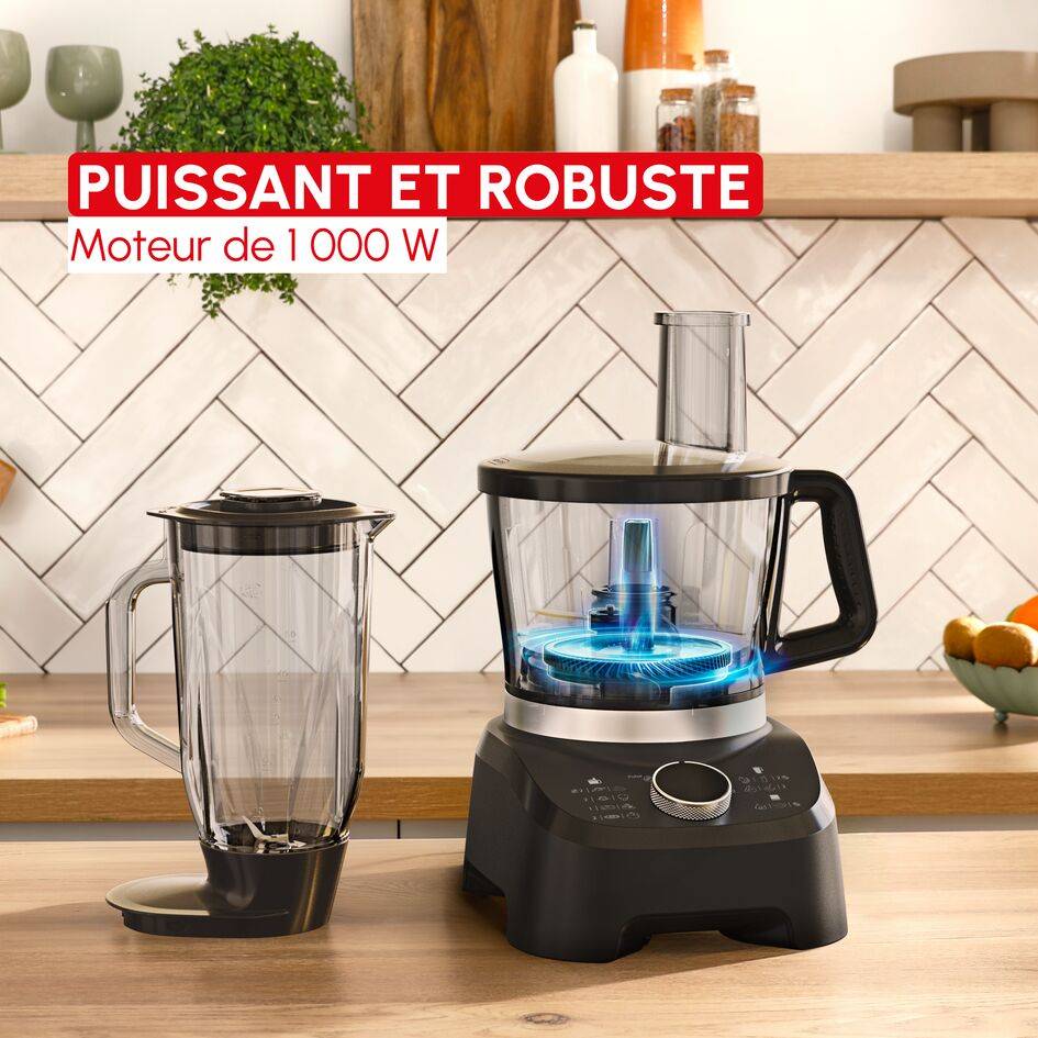 DoubleForce FP8318F0 Robot multifonction - 1.000W - 8 accessoires - 28 fonctions