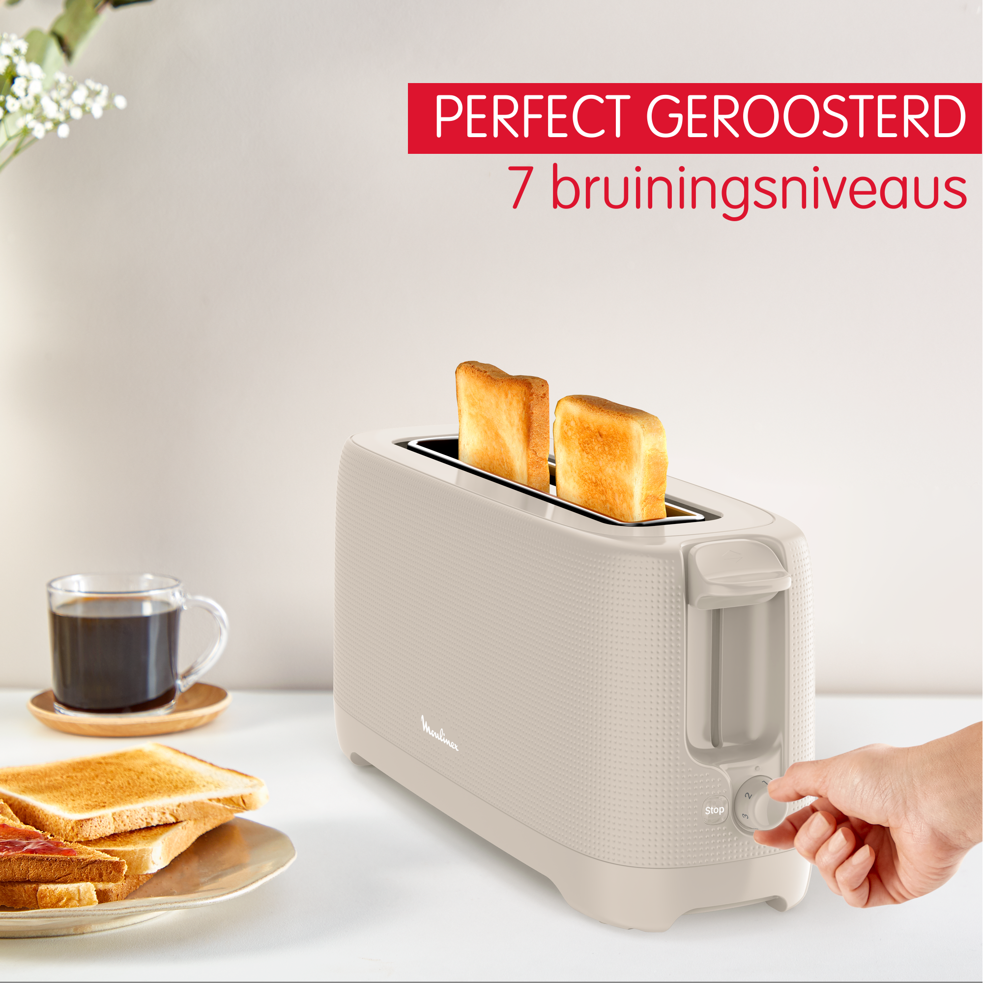 Morning broodrooster met 1 lange gleuf