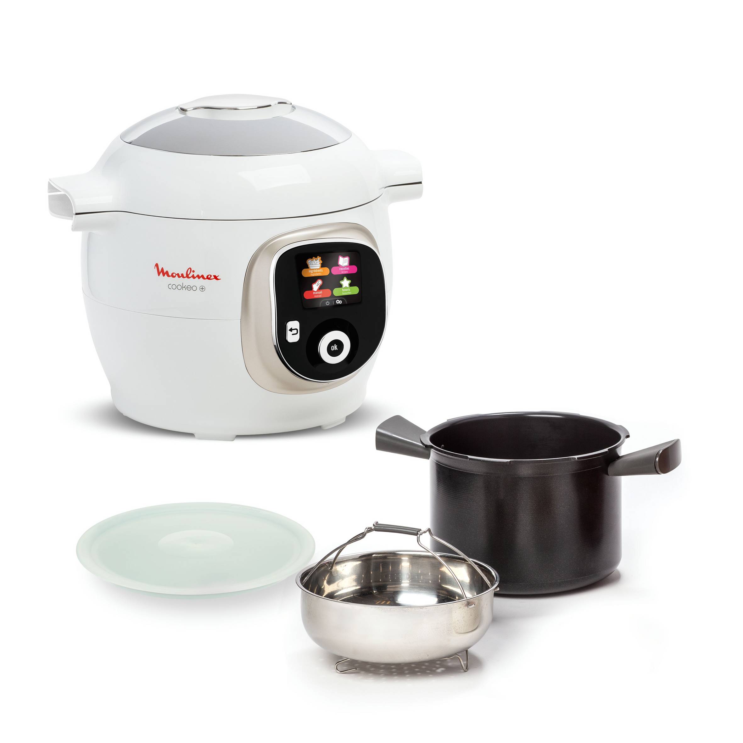 Cookeo+ 150 recettes Blanc Inclus couvercle de conservation