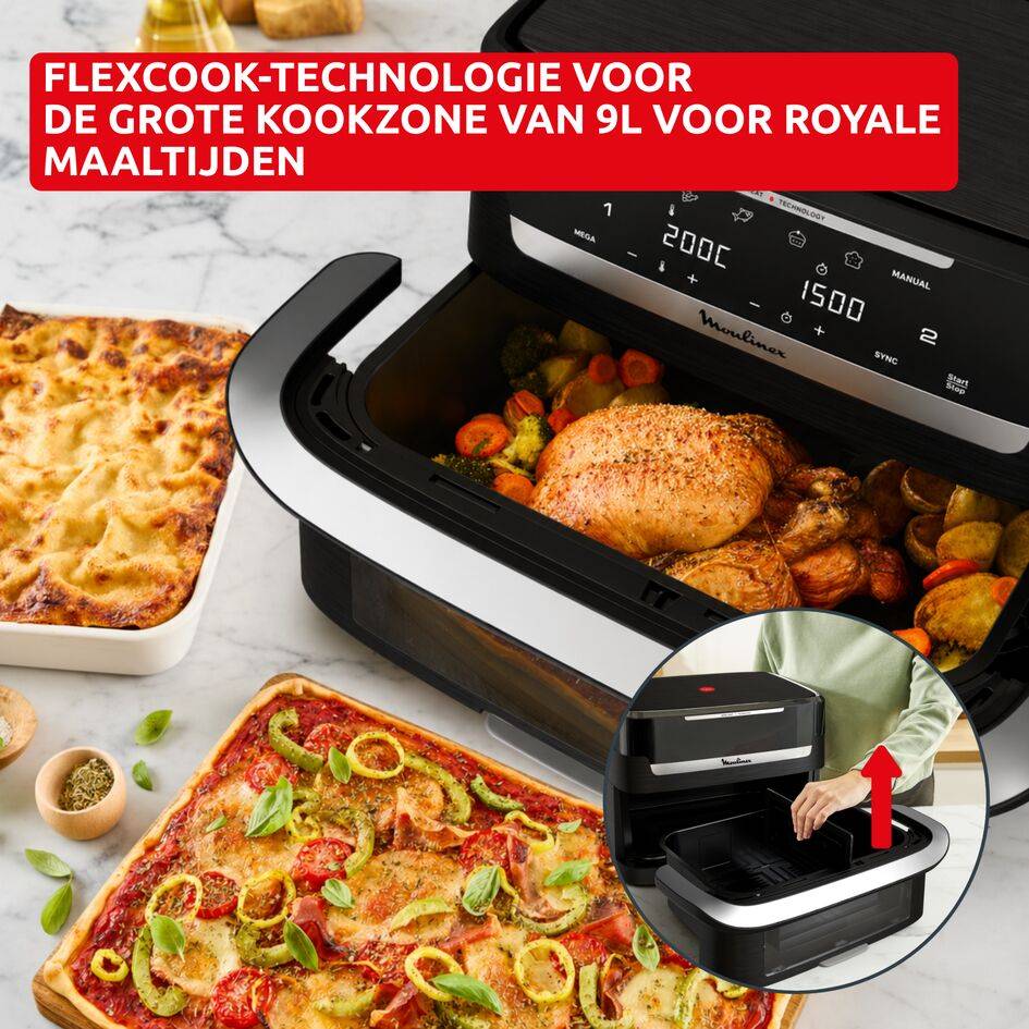Dual Easy Fry Flex Infrared EZ9288F0 Air fryer - 7 programma's - 9L
