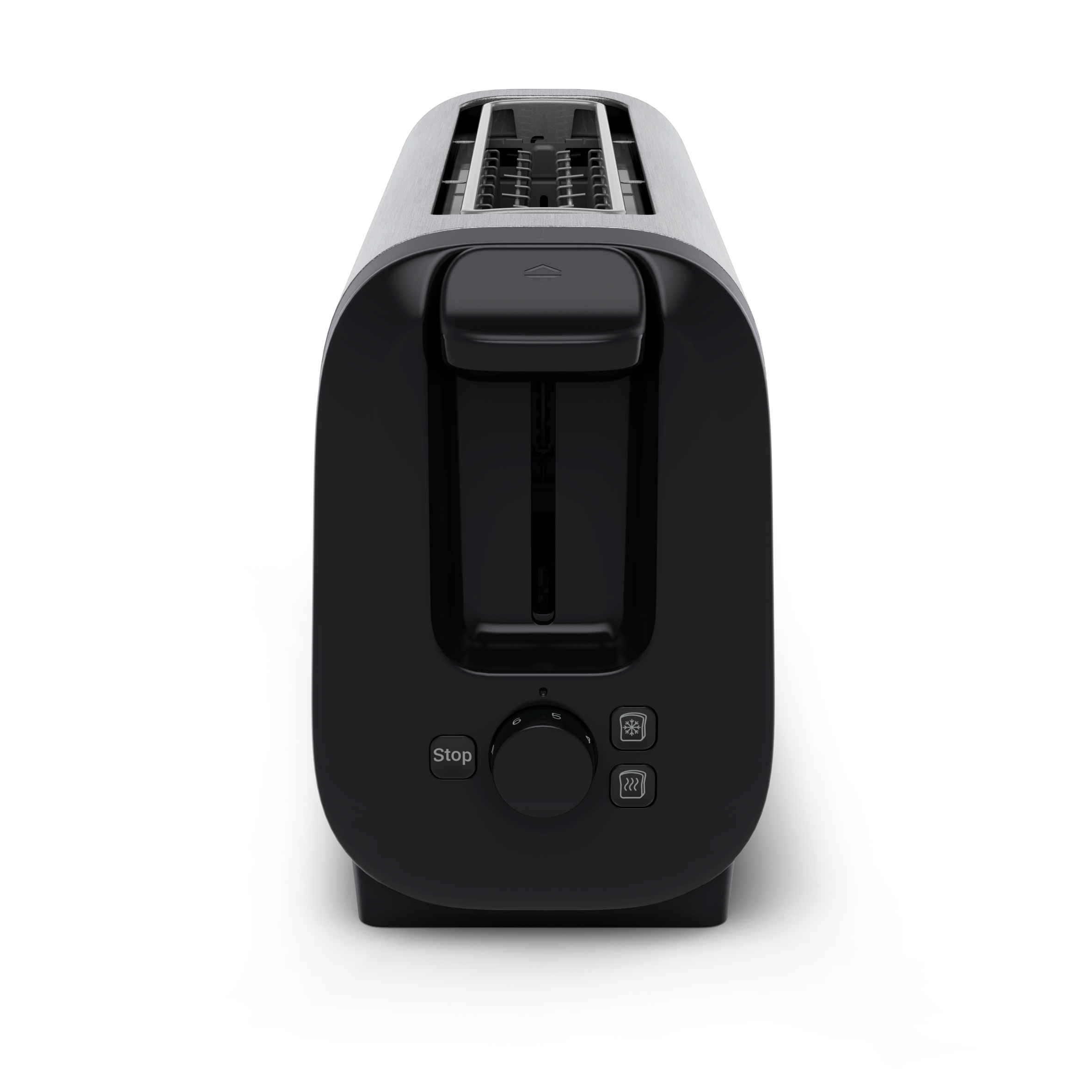 Subito, broodrooster met lange sleuven, sneller roosteren, energiebesparend, zwart en inox