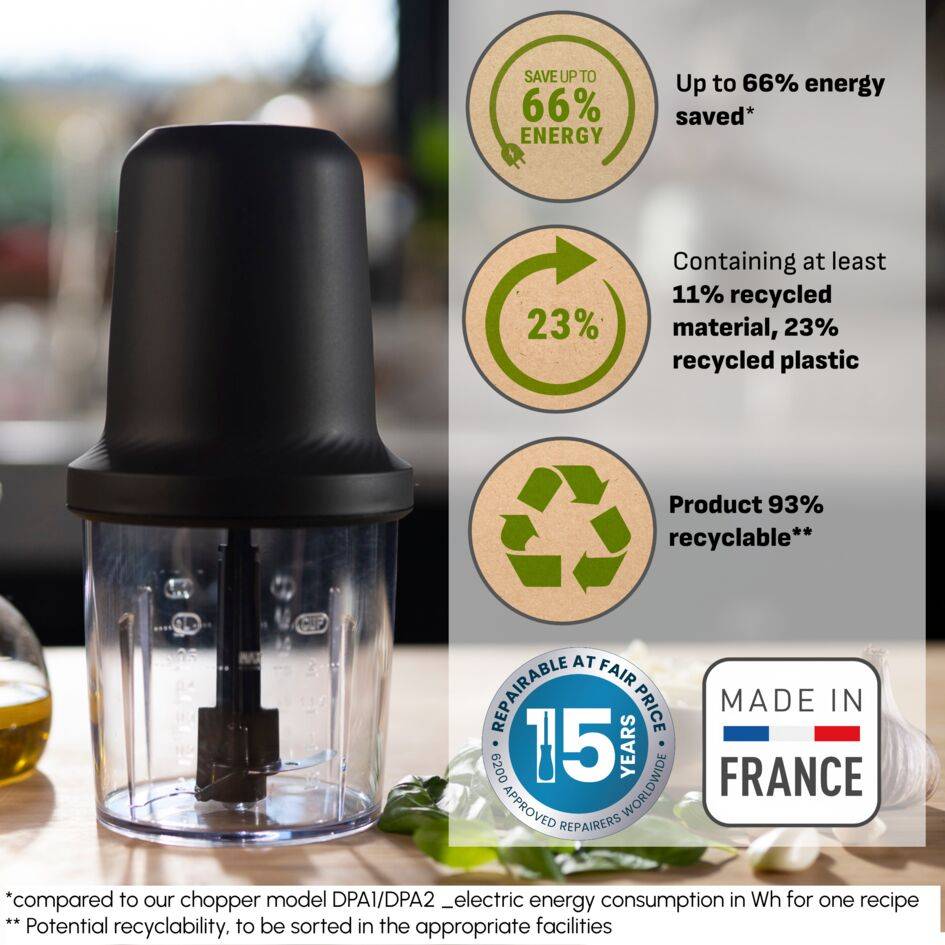 Eco Respect AT80E810 Hakmolen - 500W - 3 functies