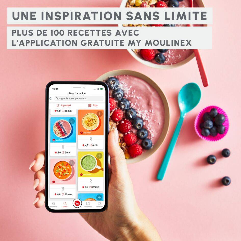 Blend Up, Mini blender puissant, 1&nbsp;000&nbsp;W, 8&nbsp;programmes automatiques