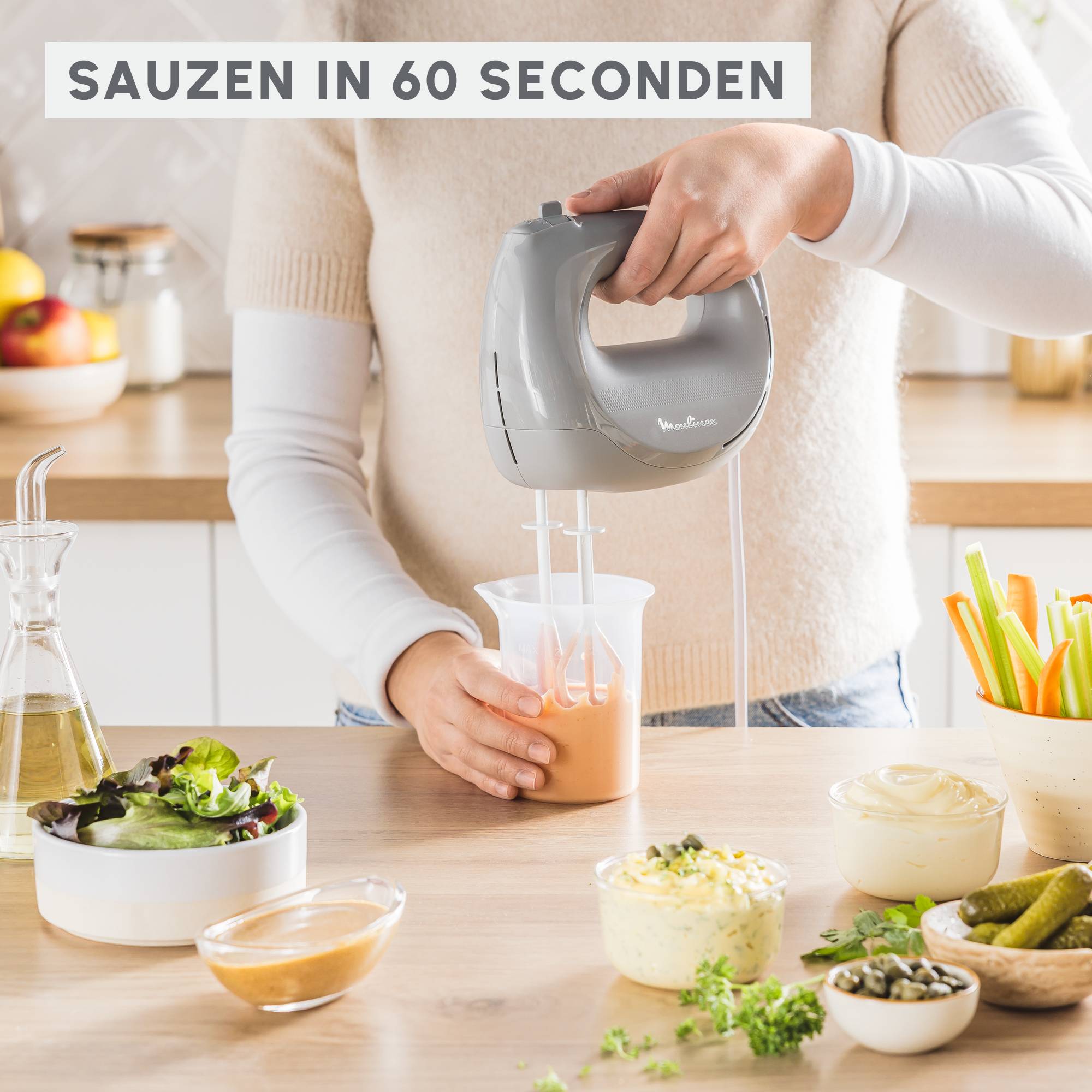 Easy Max HM262BF0 Handmixer - 300W - 5 snelheden - 2 accessoires