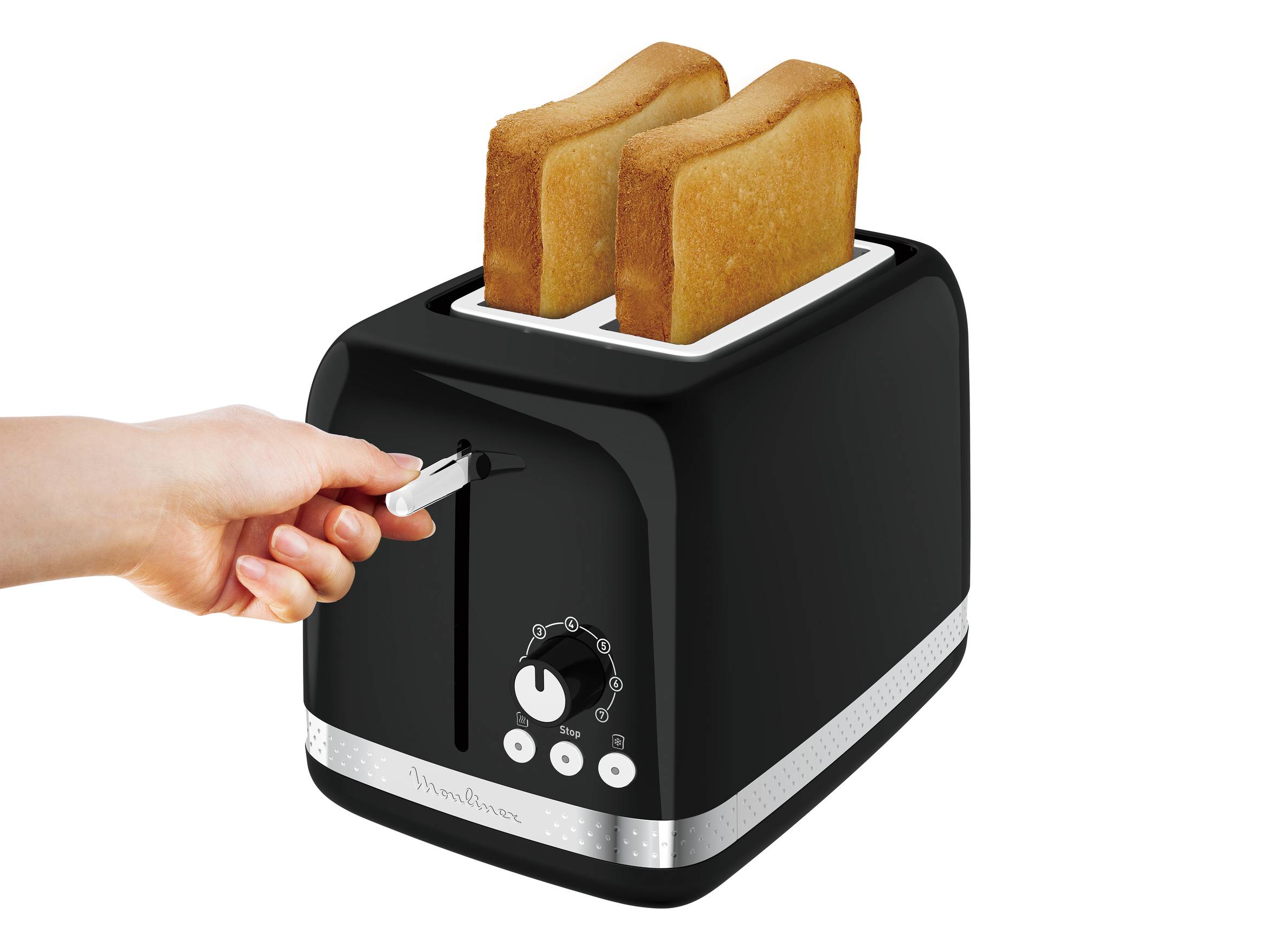 GRILLE-PAIN SOLEIL NOIR À 2 FENTES LT301810