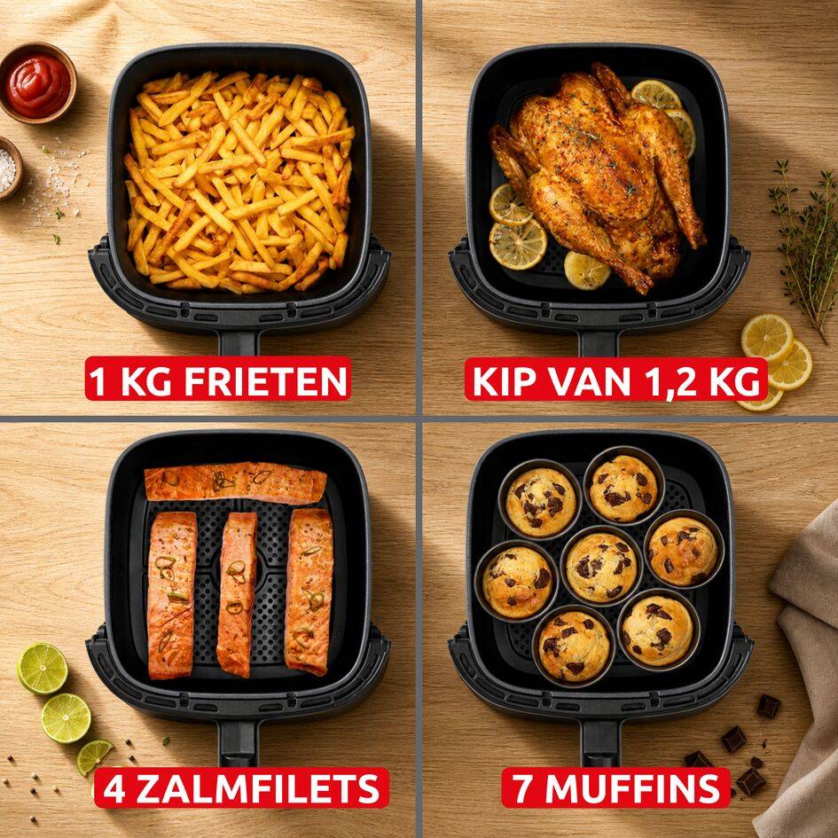 Easy Fry Max, airfryer, inhoud van 5 liter, afneembare voorkant