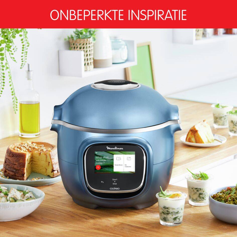 Cookeo Touch Wifi CE912411 Intelligente hogedruk multicooker - 13 programma's - Oneindig aantal recepten - Geconnecteerd