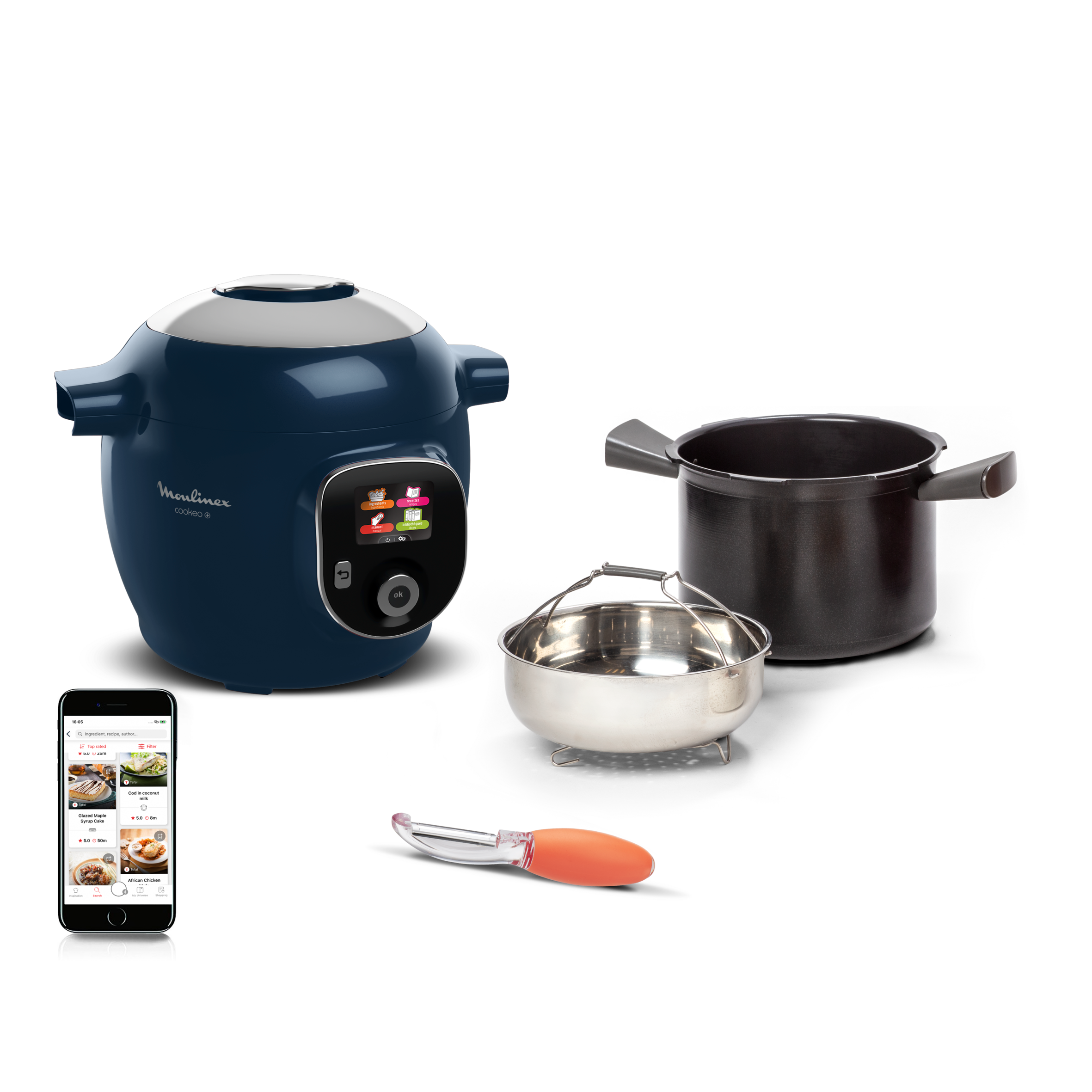 Cookeo+ Midnight Blue 150 recipes with Peeler