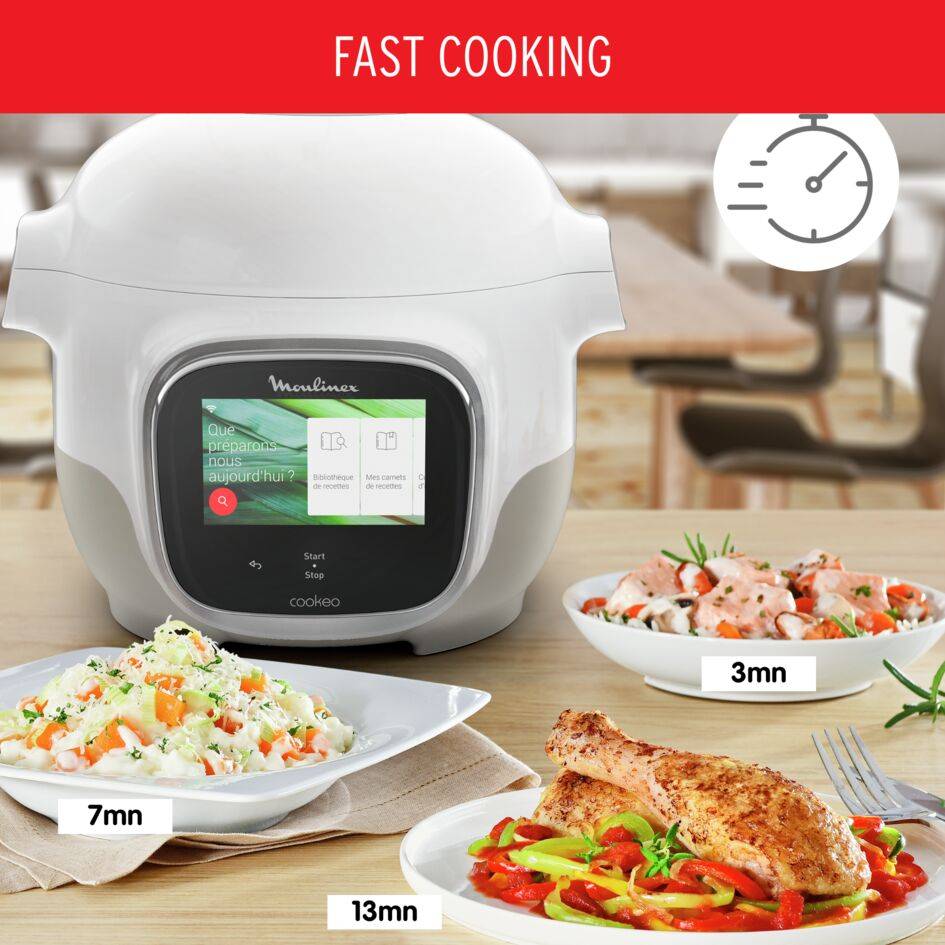 Cookeo Touch Mini CE922110 Multicuiseur intelligent haute pression - 13 programmes - +100 recettes