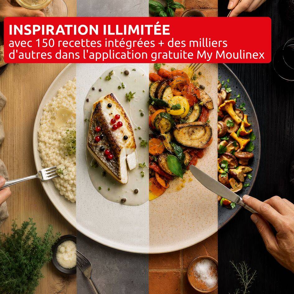Cookeo Simplicity Dark Grey CE821BF0 Multicuiseur intelligent haute pression - 6 programmes - 150 recettes